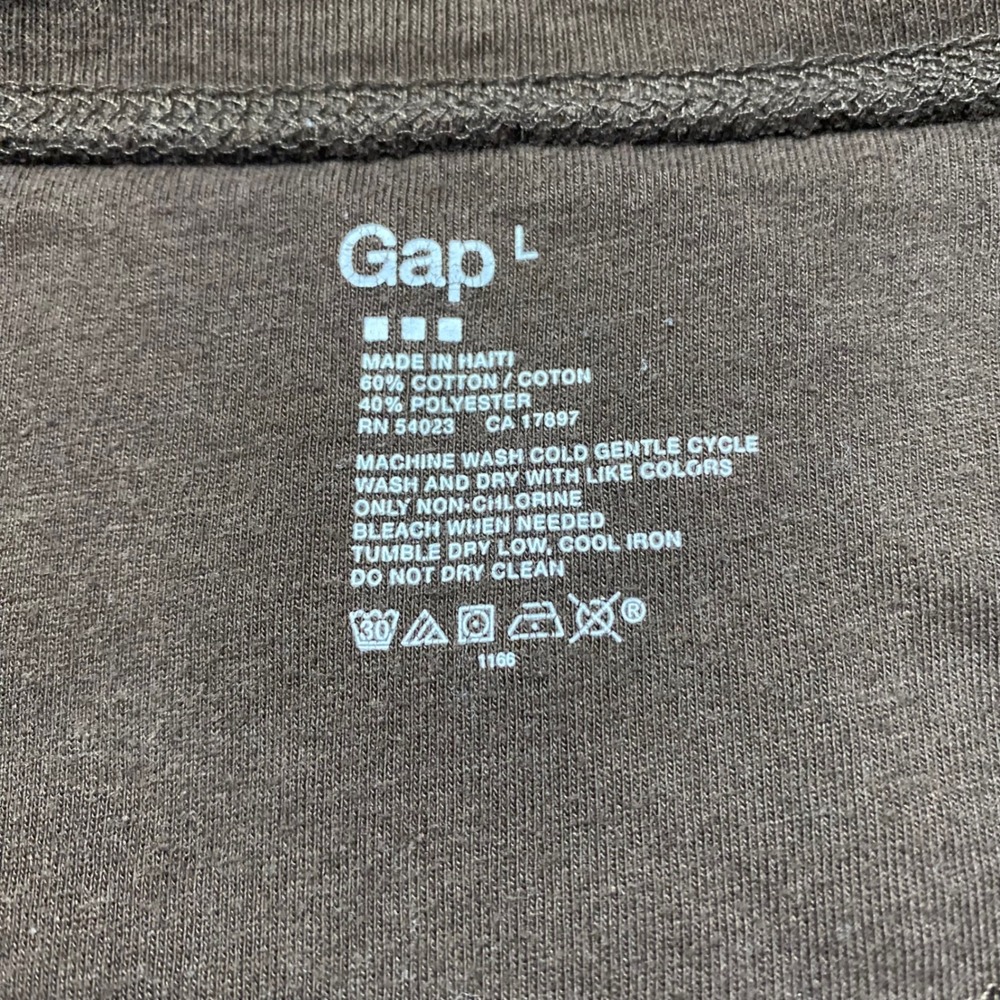 Gap Brown Long Sleeve Thermal Shirt Mens Large Minimalist Casual‎ Normcore Comfy - Picture 3 of 7